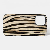 Coque iPhone 12 Tiger Peau Texture sans joint (Verso Horizontal)
