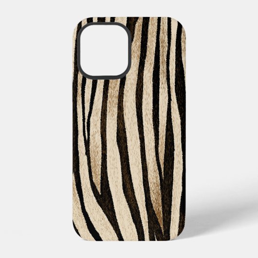 Coque iPhone 12 Tiger Peau Texture sans joint (Verso)