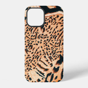 Coque iPhone 12 Tigre, léopard et jaguar sans couture. Texture tra