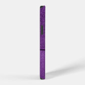 Coque iPhone 12 Tissu à nappes texture violette (Côté droit)