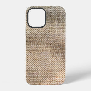 Coque iPhone 12 Tissu de fond marron textile