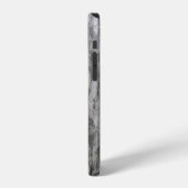 Coque iPhone 12 Tissu gris (Côté gauche)