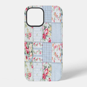 Coque iPhone 12 Tissu Rose : Conception de fond élégante