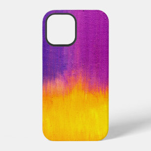 Coque iPhone 12 Toile colorée peinte comme arrière-plan. L'art est