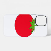 Coque iPhone 12 Tomate rouge. (Verso Horizontal)