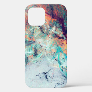 Coque iPhone 12 Touches artistiques lumineuses. Peinture abstraite