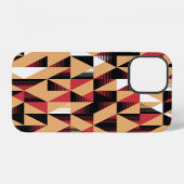 Coque iPhone 12 Triangle Abstrait, Beauté Élégante Rétro. (Verso Horizontal)