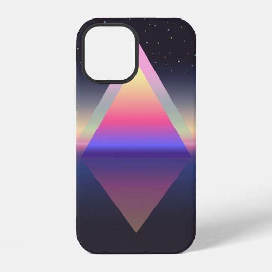 Coque iPhone 12 Triangle brillant. Concept Ethereum. abs futuriste (Verso)