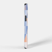 Coque iPhone 12 Triangles bleus doux (Côté droit)