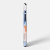 Coque iPhone 12 Triangles bleus doux (Côté gauche)
