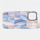 Coque iPhone 12 Triangles bleus doux (Verso Horizontal)