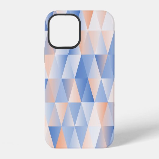 Coque iPhone 12 Triangles bleus doux (Verso)