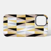 Coque iPhone 12 triangles de conception scandinave sans couture mo (Verso Horizontal)