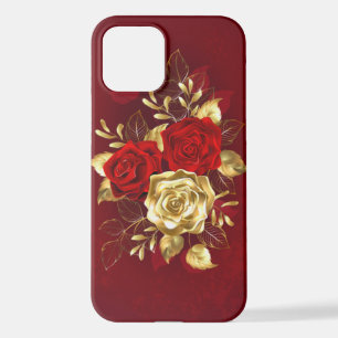 Coque iPhone 12 Trois Roses de bijoux