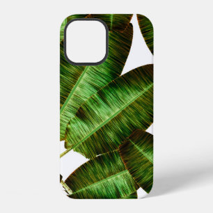 Coque iPhone 12 Tropical banana leaves, jungle leaf seamless flora