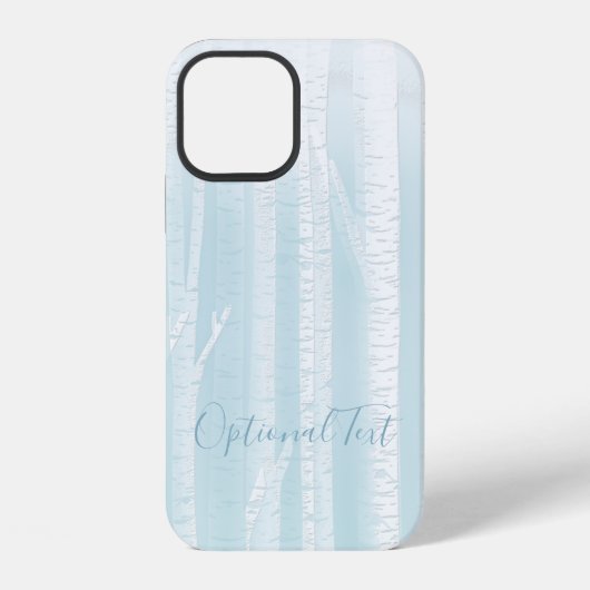Coque iPhone 12 Trunks de bouleaux (Verso)