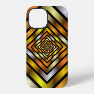 Coque iPhone 12 Tunnel lumineux coloré Trippy Fractal Graphisme