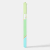 Coque iPhone 12 Turquoise personnalisé Aqua Blue Turquoise Mint Gr (Côté droit)