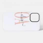 Coque iPhone 12 Typographie moderne initiale simple chic (Verso Horizontal)