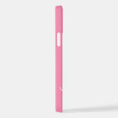 Coque iPhone 12 Un coque iphone rose personnalisé Monogramme (Côté droit)