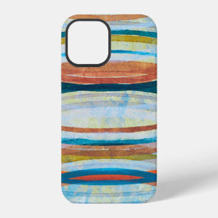 Coque iPhone 12 Un détail d'une peinture abstraite ; rin concentri