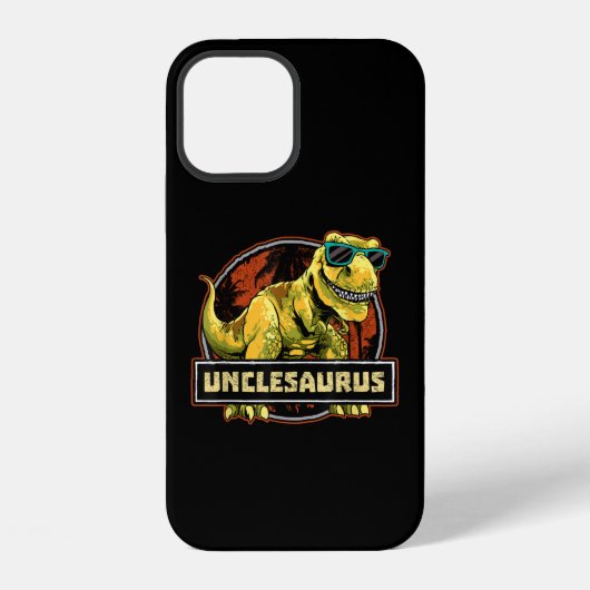 Coque iPhone 12 Unclesaurus T rex Uncle Saurus Dinosaur (Verso)