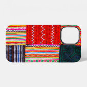 Coque iPhone 12 une courtepointe patchwork de style asiatique mult (Verso Horizontal)