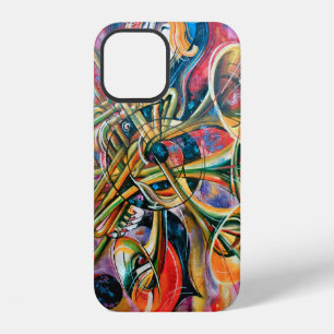 Coque iPhone 12 Une peinture à l'huile sur toile. Musique, la fill