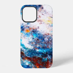 Coque iPhone 12 Vague de mer bleue. Éclaboussures artistiques de p