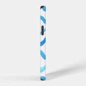 Coque iPhone 12 Vagues à l'aquarelle : sans couture bleu turquoise (Côté droit)