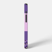 Coque iPhone 12 Vagues Rayures Points : Moderne sans couture. (Côté gauche)