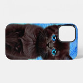 Coque iPhone 12 Van Gogh Starry Night Black Cat (Verso Horizontal)