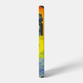 Coque iPhone 12 Van Gogh Style Chat Sunset Beach (Côté gauche)