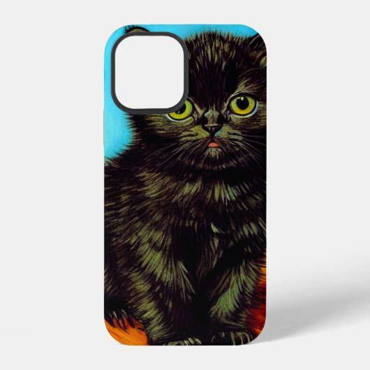 Coque iPhone 12 Van Gogh Style Pouting Kitten (Verso)