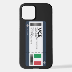 Coque iPhone 12 VCE Venice Boarding Pass - Italie Ticket
