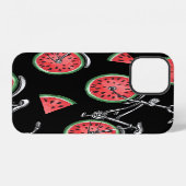 Coque iPhone 12 Vélos à roue de pastèque, motif d'été. (Verso Horizontal)