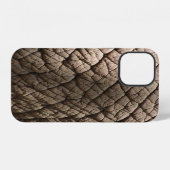 Coque iPhone 12 Véritable Texture De Peau D'Éléphant, Rincée. (Verso Horizontal)