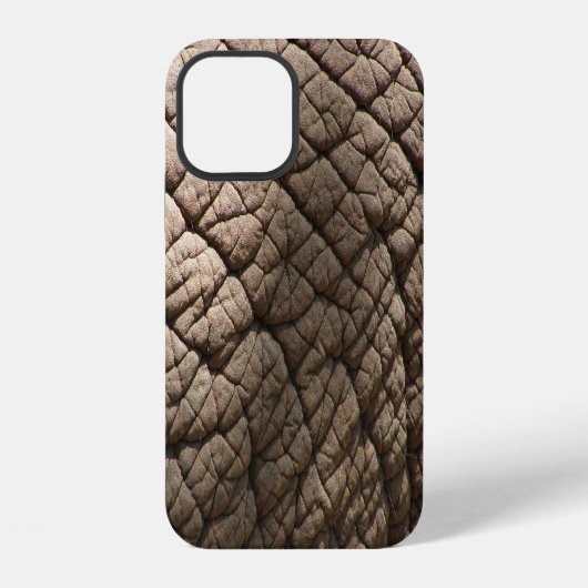 Coque iPhone 12 Véritable Texture De Peau D'Éléphant, Rincée. (Verso)