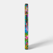 Coque iPhone 12 Verre floral (Côté gauche)