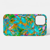 Coque iPhone 12 Verre floral (Verso Horizontal)