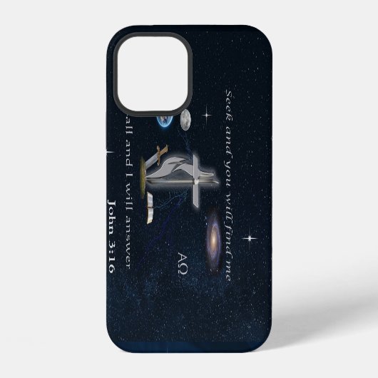 Coque iPhone 12 verset biblique (Verso)