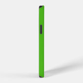 Coque iPhone 12 Vert Kelly Uni (Côté droit)