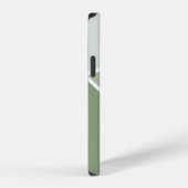 Coque iPhone 12 Vert Sauge Géométrique (Côté droit)