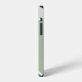 Coque iPhone 12 Vert Sauge Géométrique (Côté gauche)