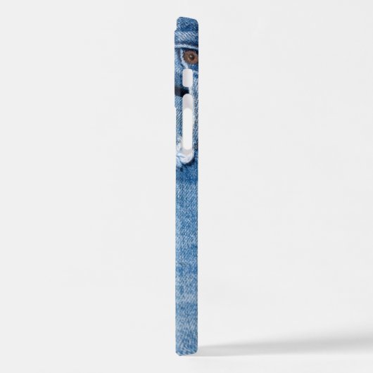 Coque iPhone 12 Vieux Jeans (Côté gauche)