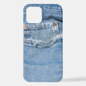 Coque iPhone 12 Vieux Jeans (Verso)