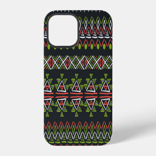 Coque iPhone 12 Vintage géométrique : ensemble de motifs sans soud