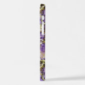 Coque iPhone 12 Violet violet rose or minéraux Agir Motif d'art (Côté gauche)