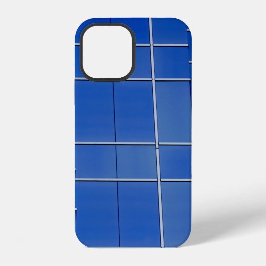 Coque iPhone 12 Vitraux bleus et blancs (Verso)