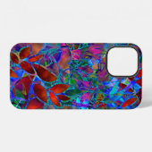 Coque iPhone 12 Vitraux Floraux (Verso Horizontal)